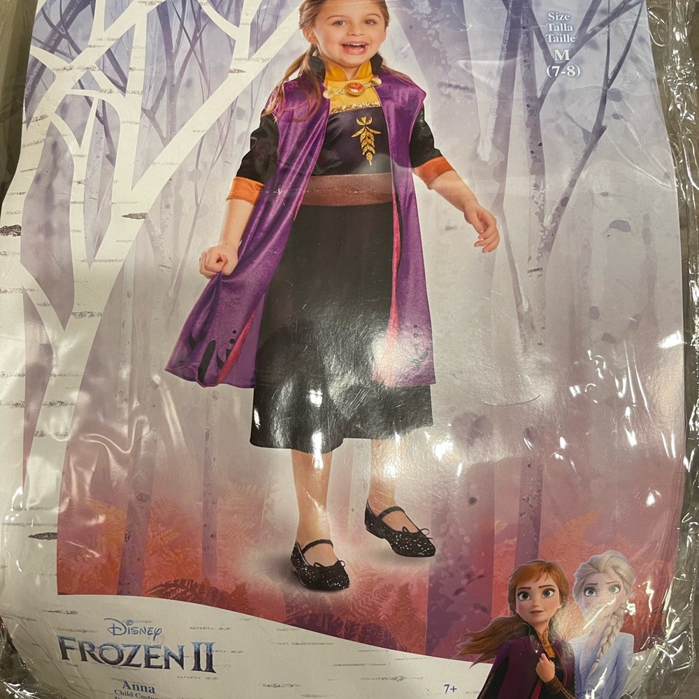 Disney Frozen 2 Anna Costume Size Medium (7/8) - Picture 5 of 7